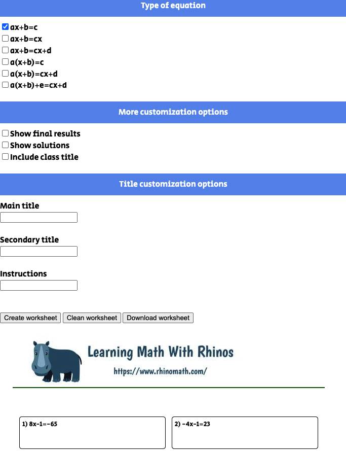 Read more about the article Linear algebra worksheet maker