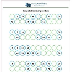 complete numbers jump 4 worksheet-#2