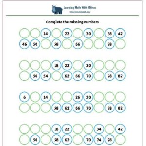 1-100 missing numbers worksheet #6