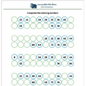 1-100 missing numbers worksheet #8