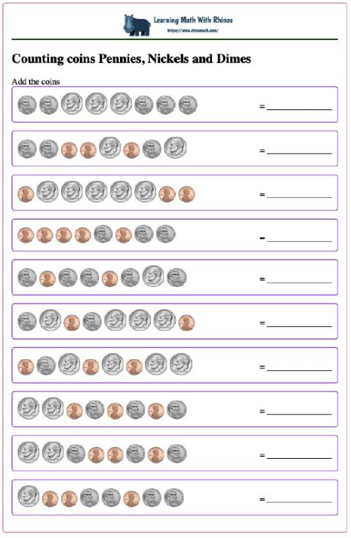 Read more about the article Counting usa coins  pennies, nickels and dimes ( +5 worksheets )