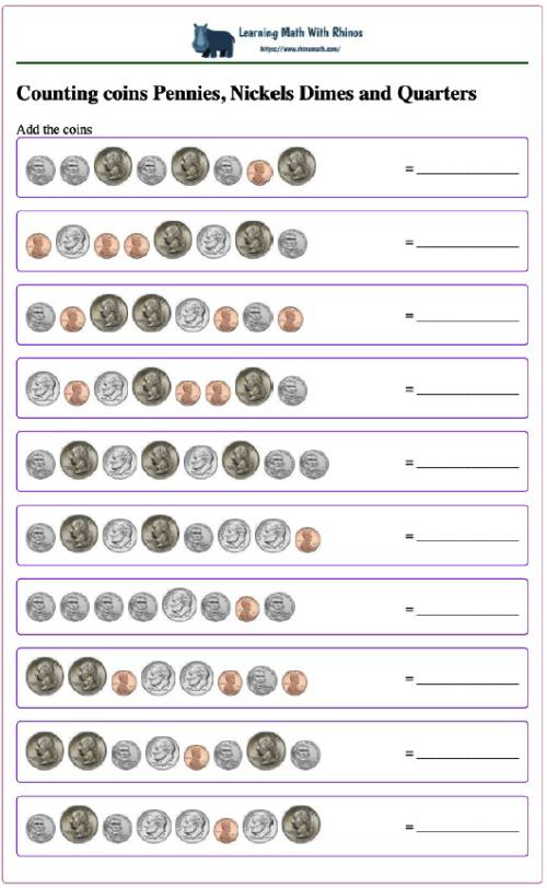 Read more about the article Counting usa coins  pennies, nickels dimes and quarters ( +5 worksheets )