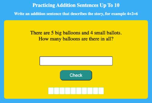 Addition sentences that sum up to 10