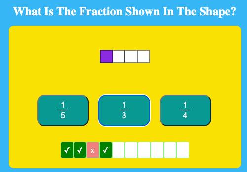 Identify the Fraction in the Shape (1 part of)