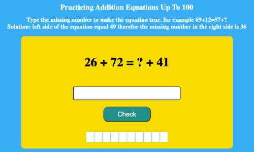 Read more about the article Practicing Addition Equations Up To 100