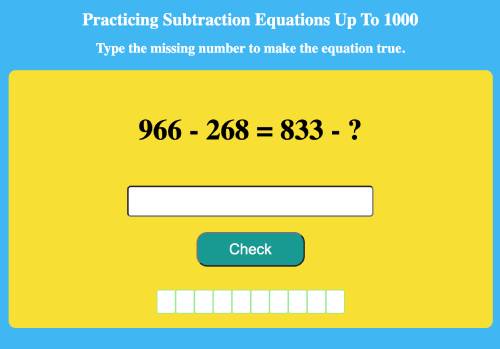 Practicing Subtraction Equations Up To 20