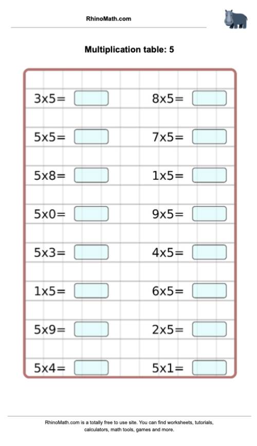 RhinoMath.com template - facts 5