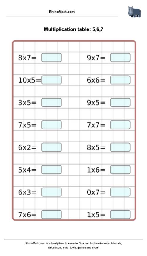 RhinoMath.com template - facts 5,6,7