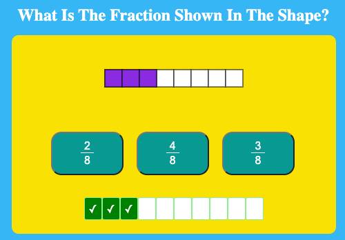 Identifying fractions less than 1