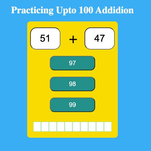 upto 100 addition math game