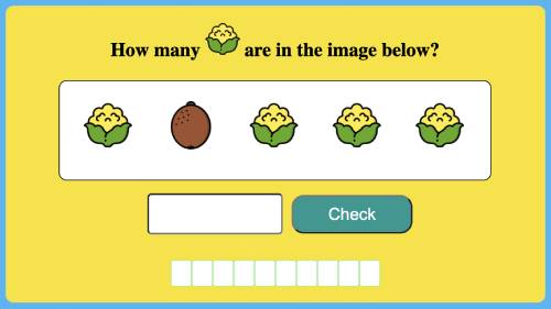 Counting Fruits - Up to 5 - Level 3