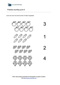 Practice count and color the correct number - v2