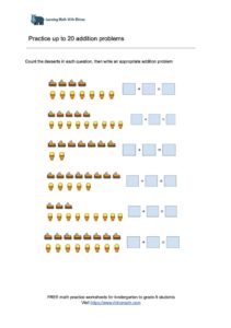 Practice up to 20 addition - p2