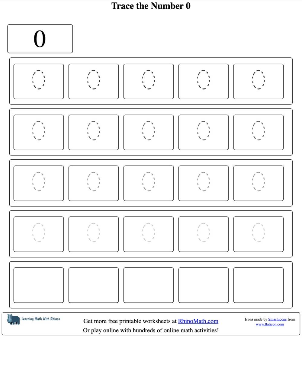 Read more about the article Tracing the Number 0 – Number Tracing Worksheets