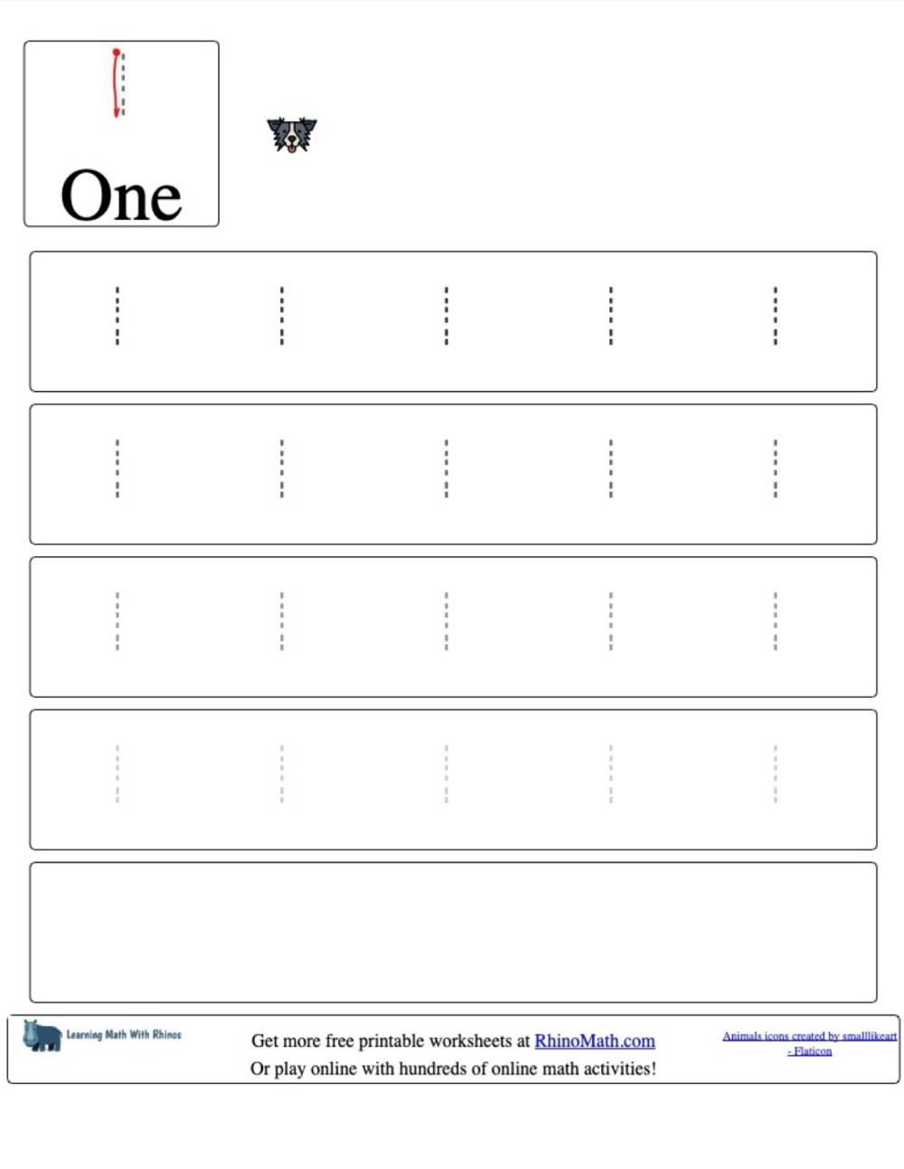 Read more about the article Tracing the Number 1 – Number Tracing Worksheets