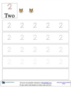 trace the number 2 v2 rhinomath worksheet