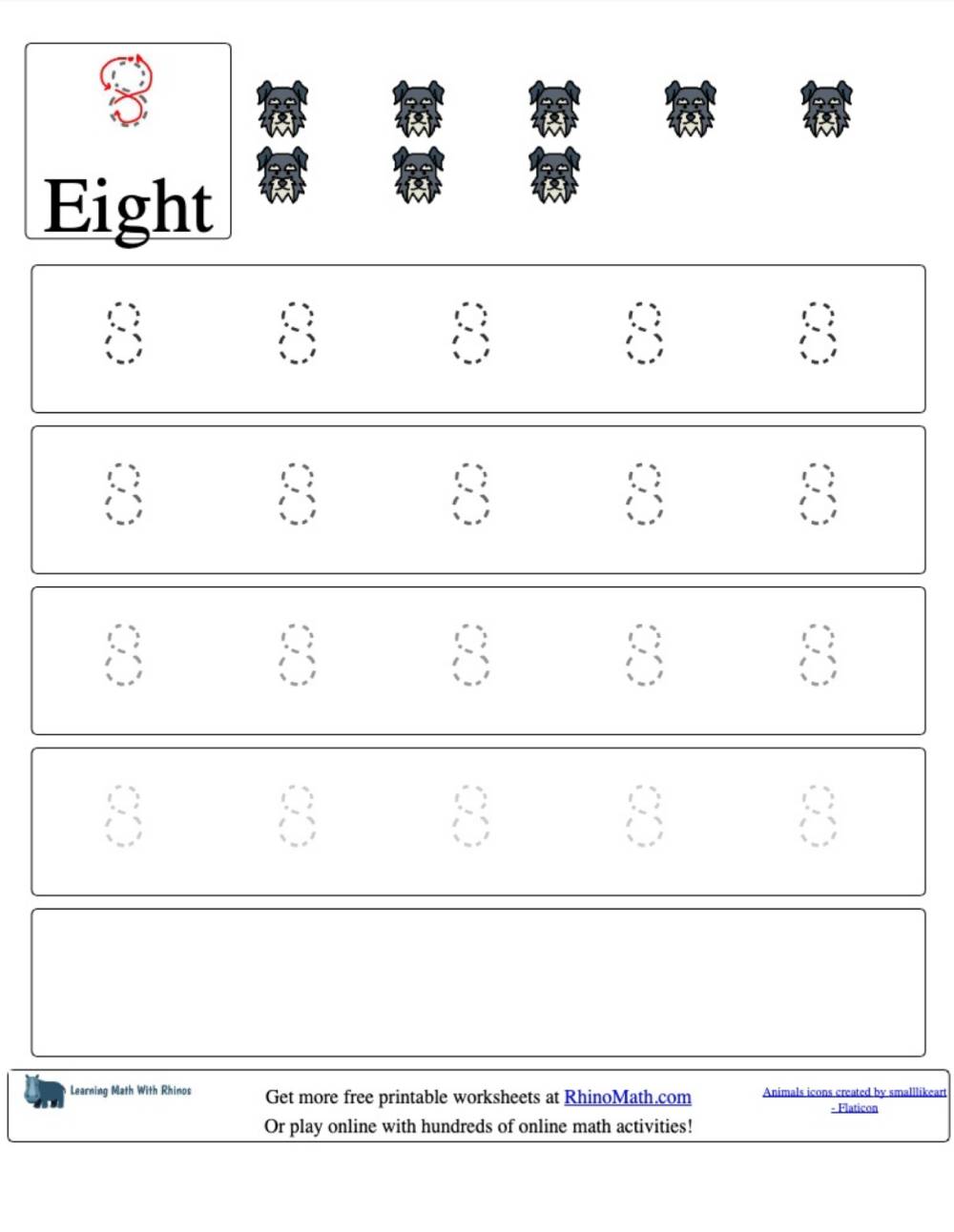 Read more about the article Tracing the Number 8 – Number Tracing Worksheets