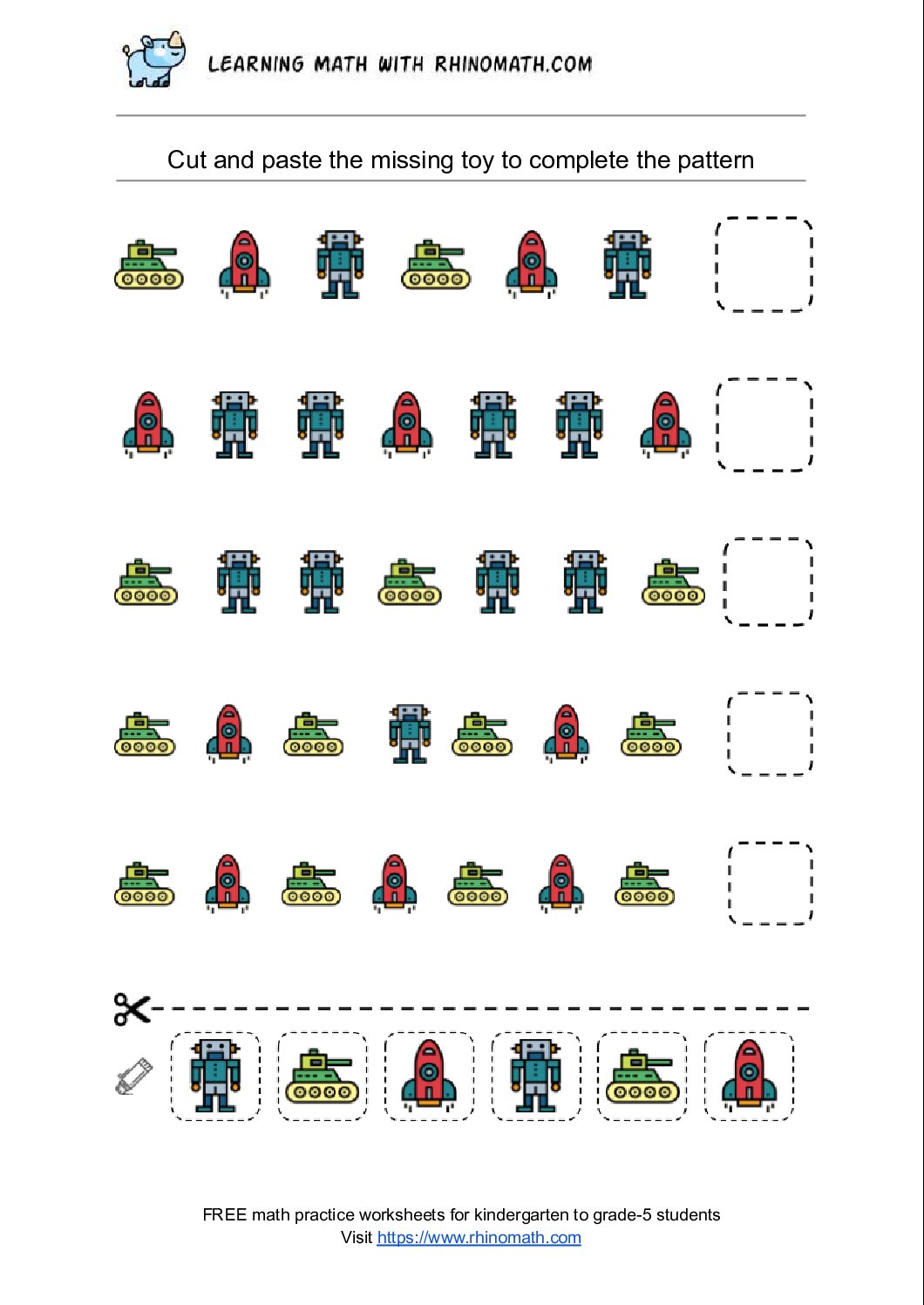 Read more about the article Patterns of shapes Worksheets – Page 19