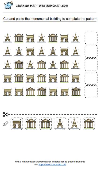 Read more about the article Patterns of shapes Worksheets – Page 21