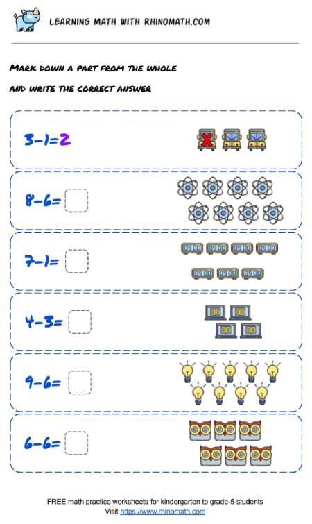 Read more about the article Practice Subtraction 1-10 – Page 3