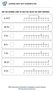 Subtraction practice 1-10 - p7