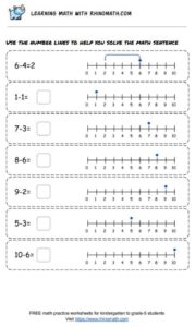 Subtraction practice 1-10 - p8