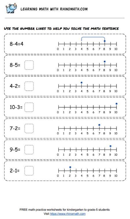 Read more about the article Practice Subtraction 1-10 – Page 9