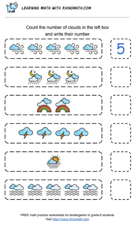 learn to count and write the number of items- p1