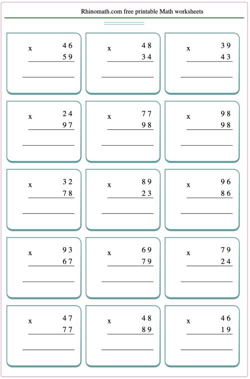 Read more about the article Long Multiplication Worksheets Maker – Create Your Own Worksheet