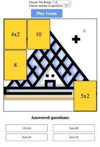 multiplication chart practice game