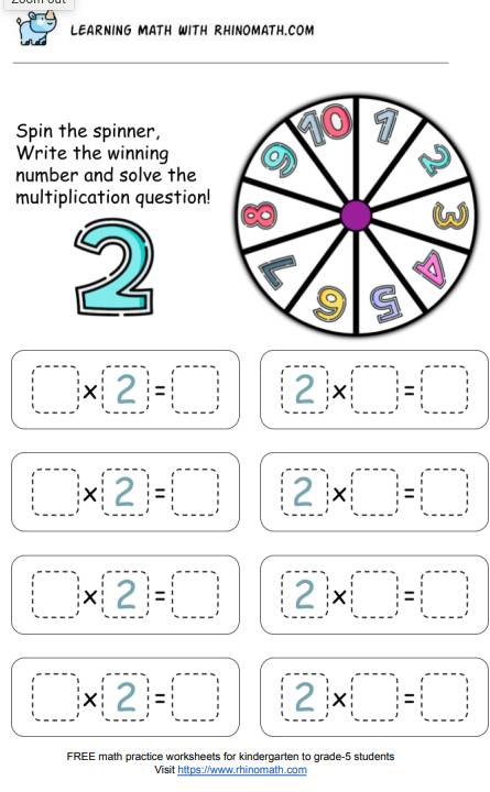Read more about the article Multiplication chart practice – The Spinner – Factor 2