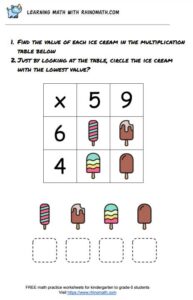 multiplication table puzzle game - 2x2 - page 2