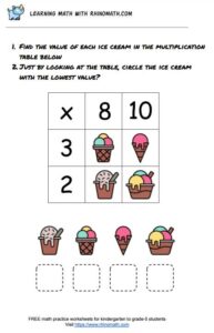 multiplication table puzzle game - 2x2 - page 3