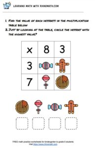 multiplication table puzzle game - 2x2 - page 4