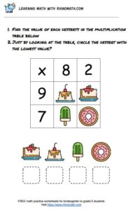 multiplication table puzzle game - 2x2 - page 6