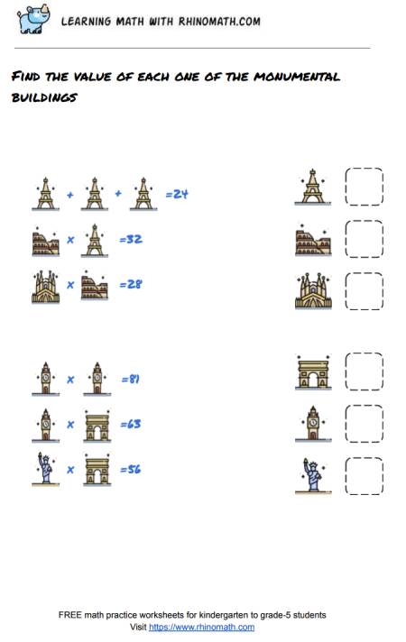 multiplication table puzzles - page 6