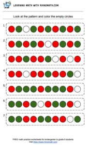 shapes pattern worksheets - page 14