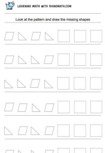 shapes pattern worksheets - page 3
