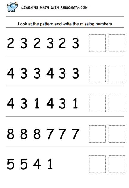 Read more about the article Patterns of Numbers Worksheets – Page 9