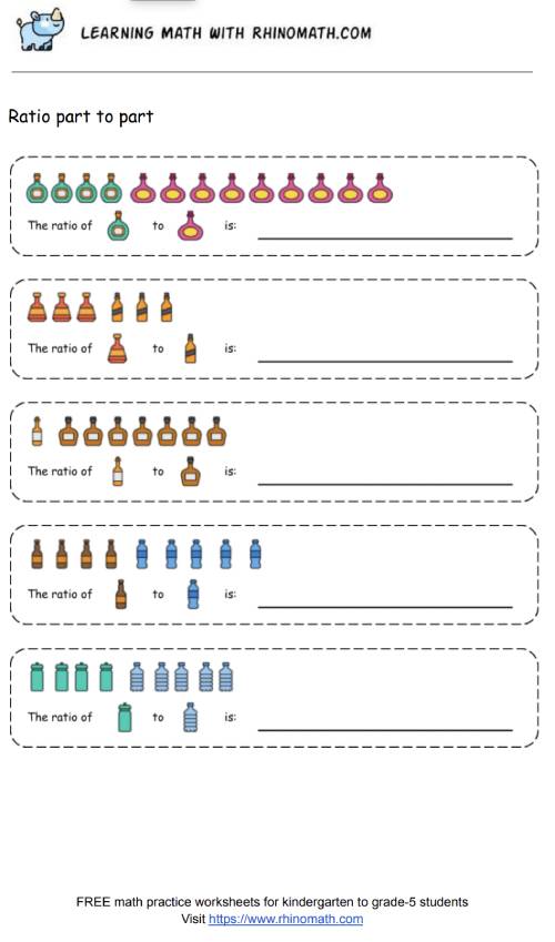 Ratio worksheets between two groups of objects - page2