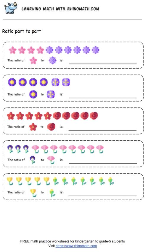 Ratio worksheets between two groups of objects - page3