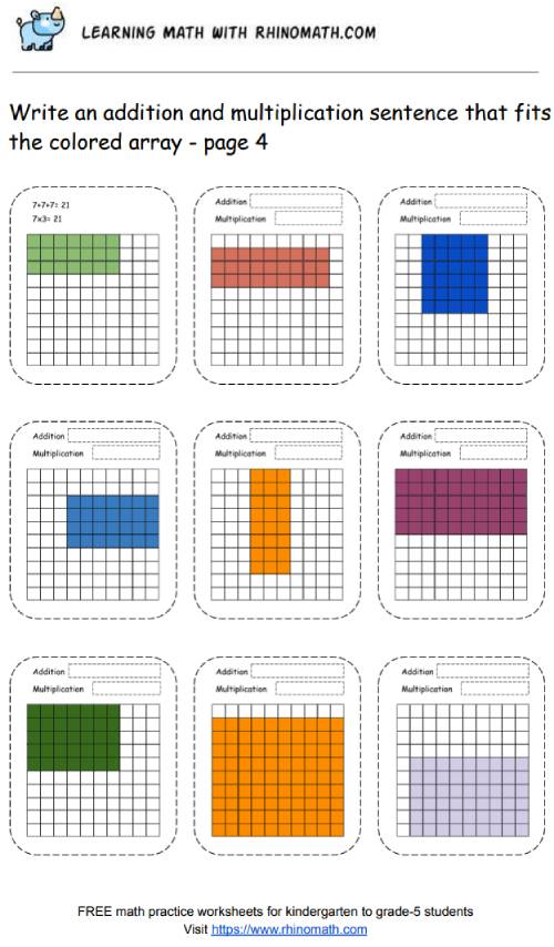 Read more about the article Multiplication With Arrays – Practice Worksheet Page 4