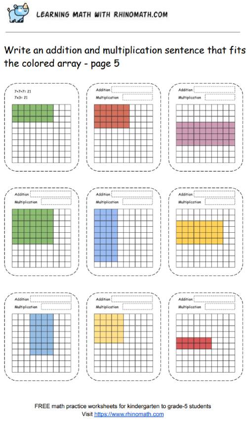 Read more about the article Multiplication With Arrays – Practice Worksheet Page 5