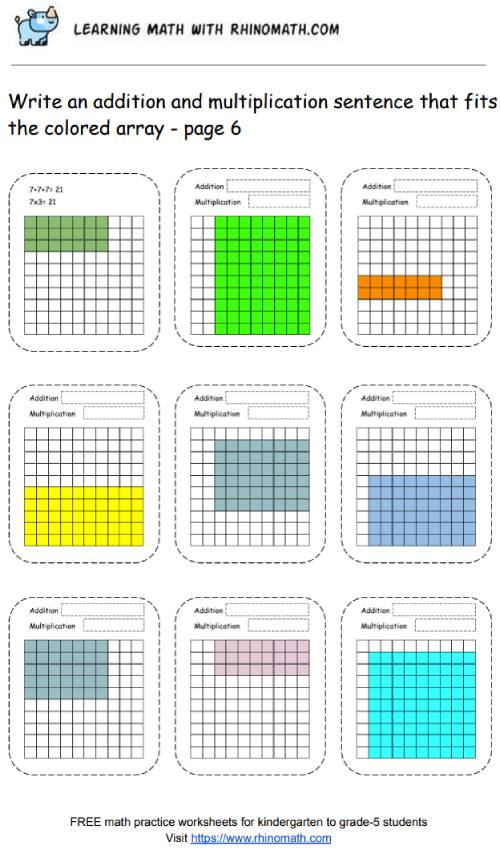 Read more about the article Multiplication With Arrays – Practice Worksheet Page 6