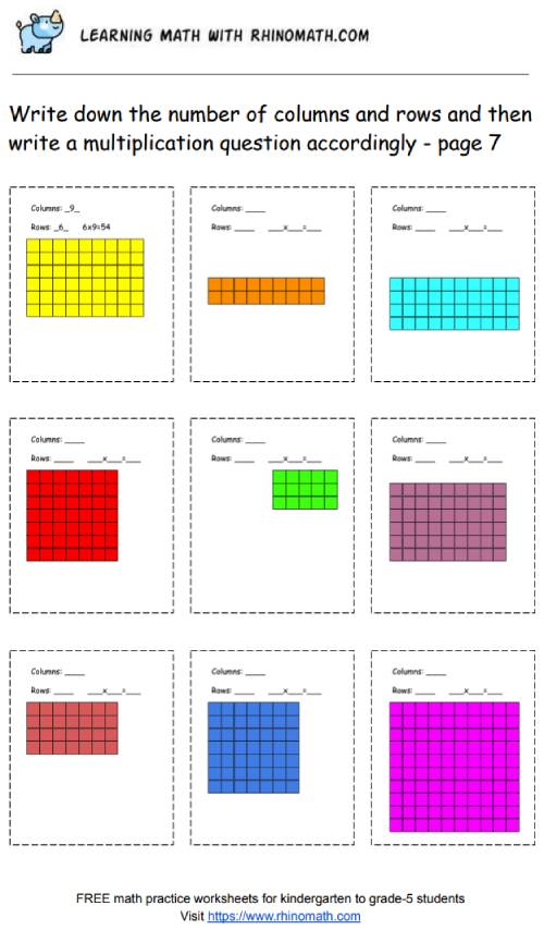 multiplication with arrays - page 7