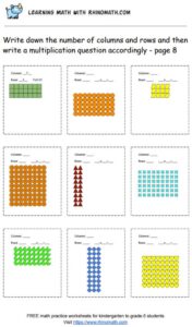 multiplication with arrays - page 8