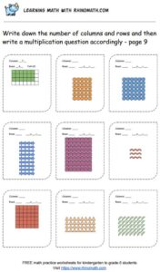 multiplication with arrays - page 9